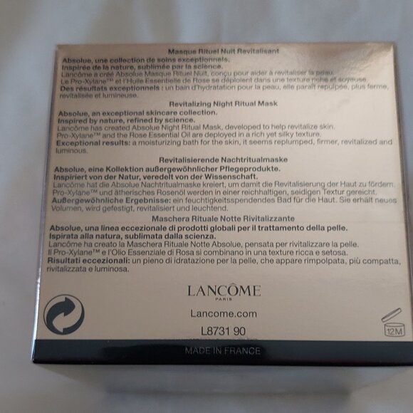 Lancome Absolue Precious Cells Revitalizing Night Ritual Mask 2.6 oz sealed - Picture 2 of 2